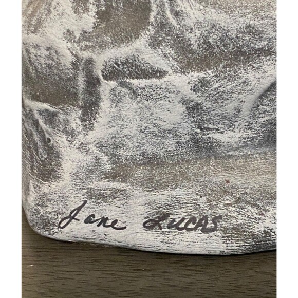 Tawana Dry Brush NATIVE AMERICAN Statue SIGNED Handpainted SUNDANCE Southwestern - Picture 5 of 10